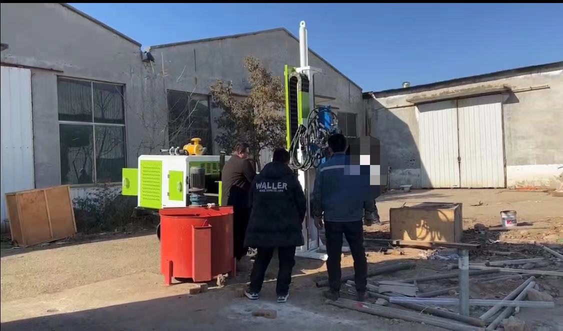 開工大吉，客戶來廠試機考察直推式取土鉆機